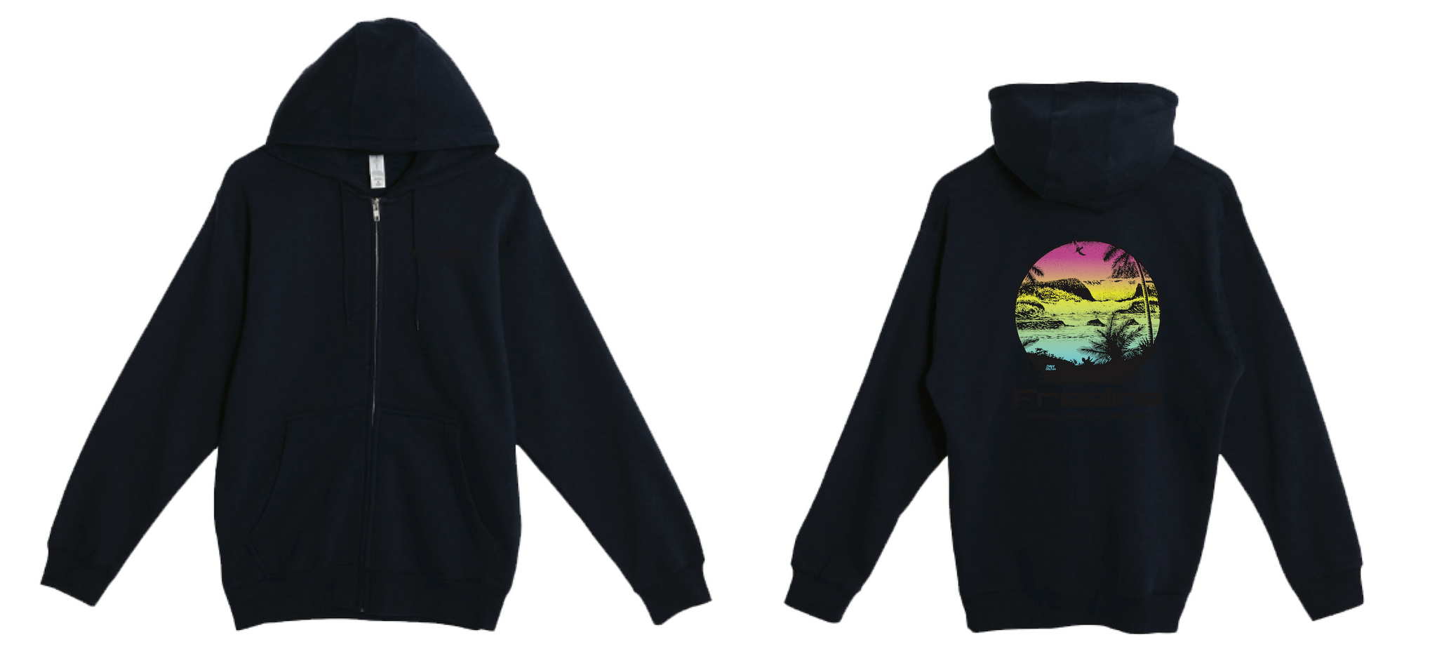 Surf zip top up hoodies